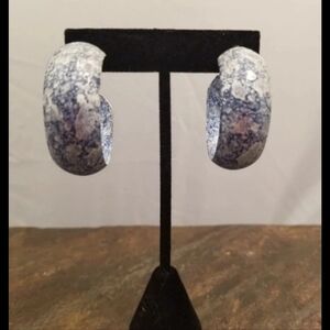 ACID WASHED JEAN LOOK EARINGS